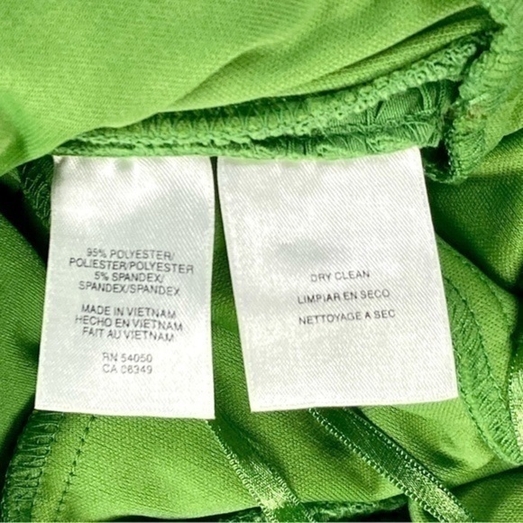 Evan Picone Sleeveless Halter Dress Womens 8 Green Stretch Marilyn Monroe Maxi - Picture 16 of 16